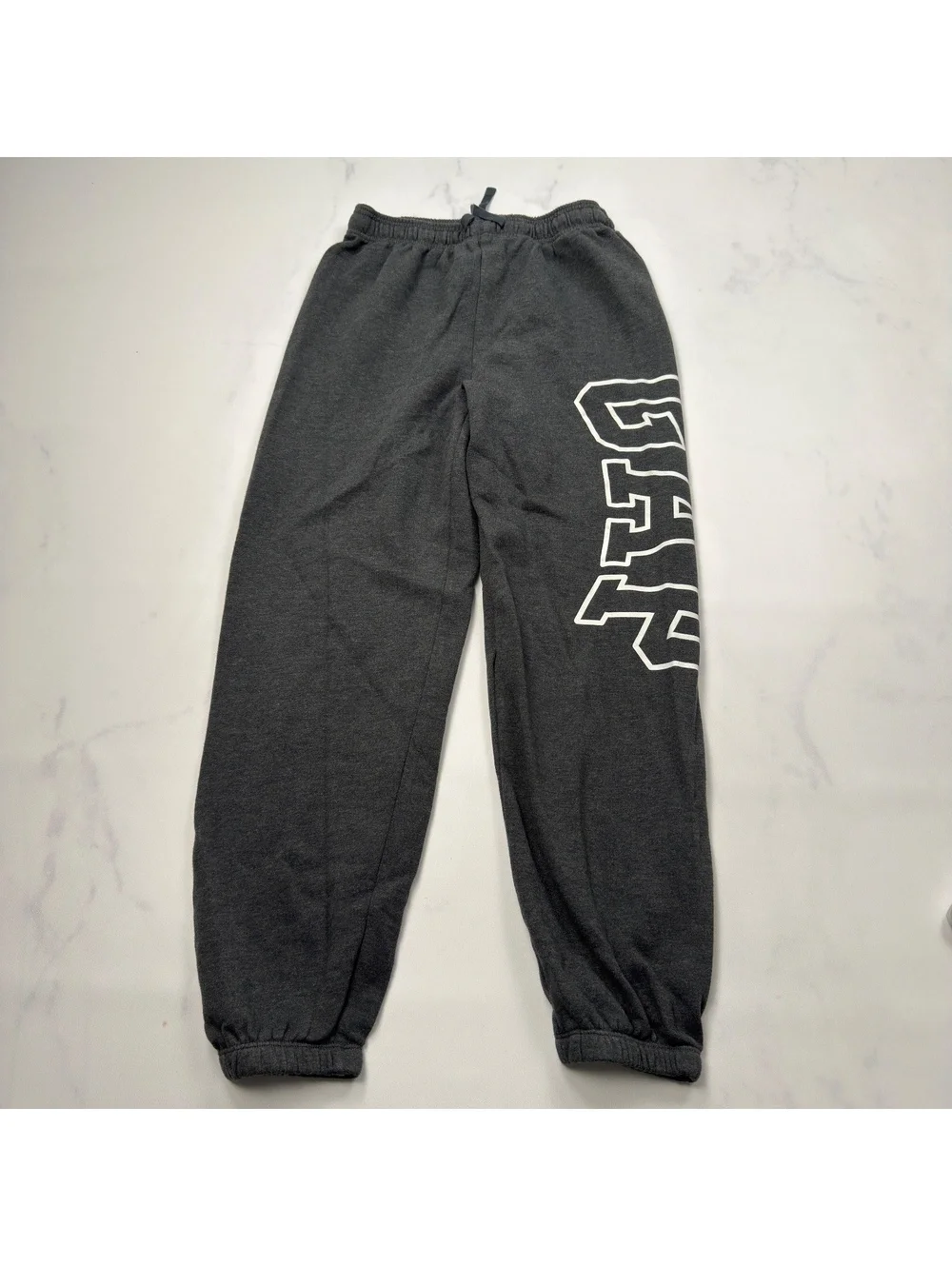 GAP Sweatpants Charcoal Logo Elastic Cuffs - Boys XXL